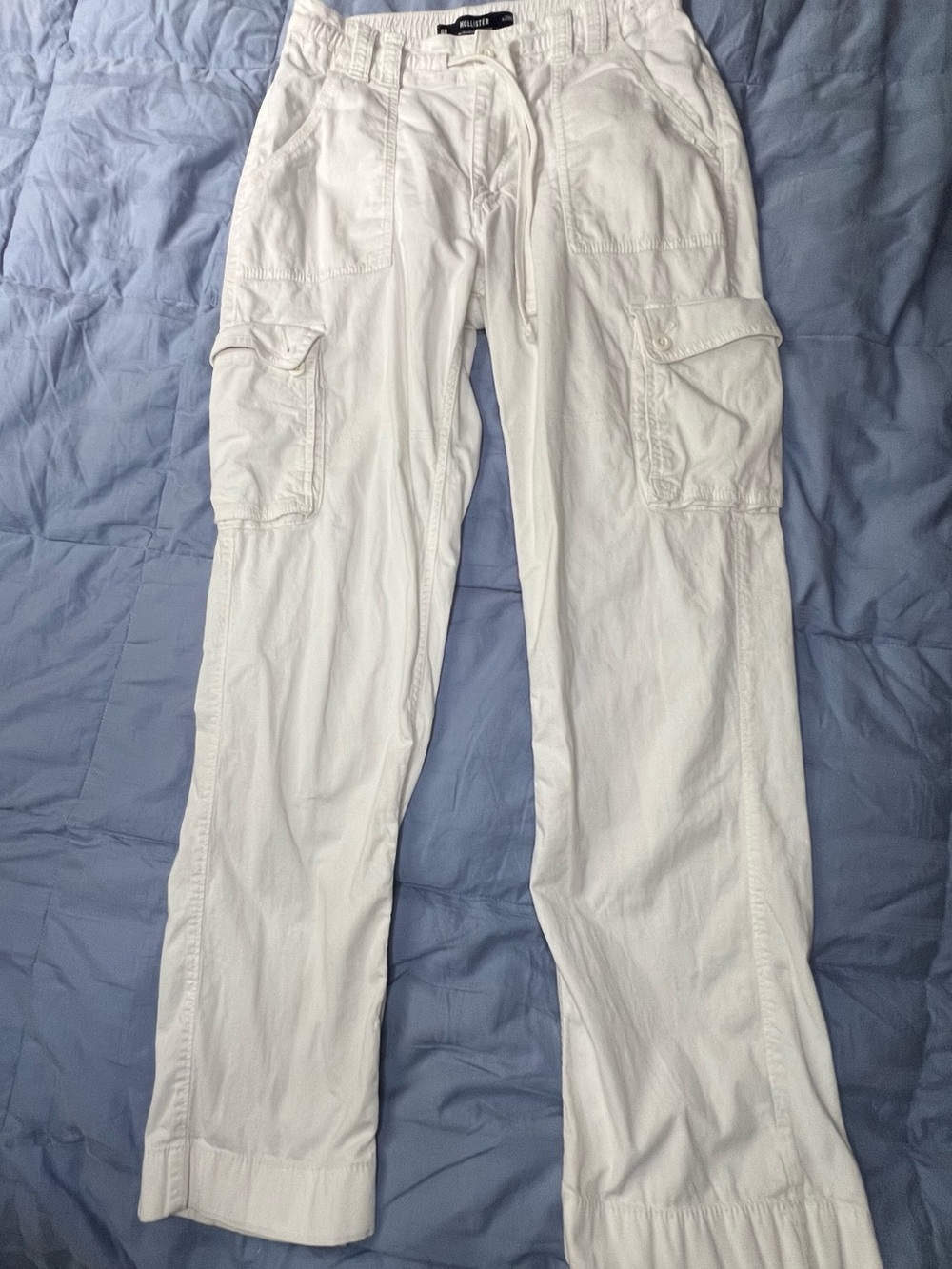 Hollister White Women's Cargo Drawstring Pants